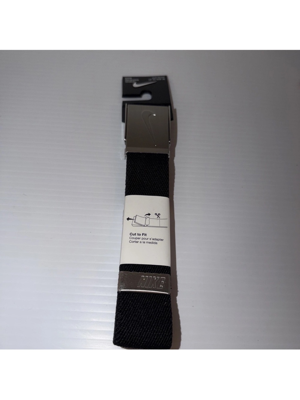 Nike Kids Reversible Stretch Belt Cut To Fit Up To Size 36 Black/Gray